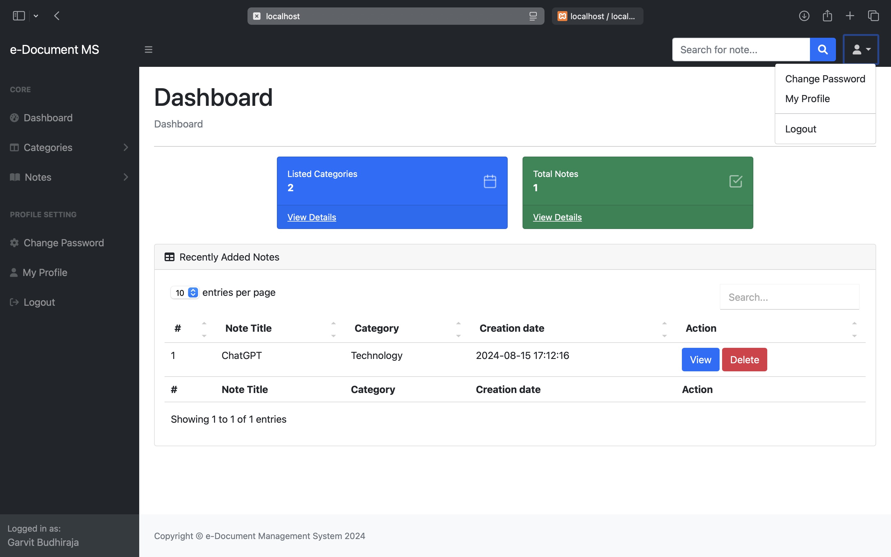 Electronic Document Management System